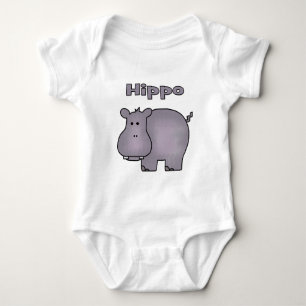 Cute Hippo Baby Bodysuit