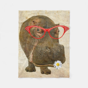 Cute Hippo Baby Fleece Blanket! Blanket