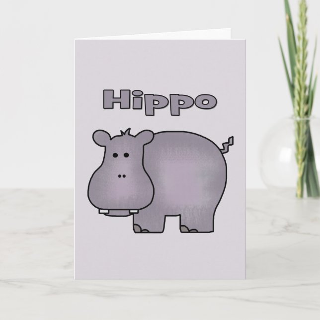 Cute Hippo Card (Front)
