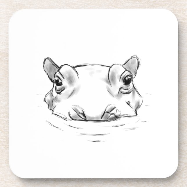 Cute hippo coaster (Front)