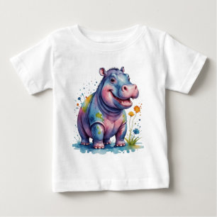 Cute hippo cub Baby T-Shirt