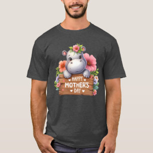 Cute Hippo Happy Mother s Day boy T-Shirt