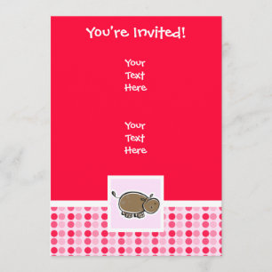 Cute Hippo Invitation