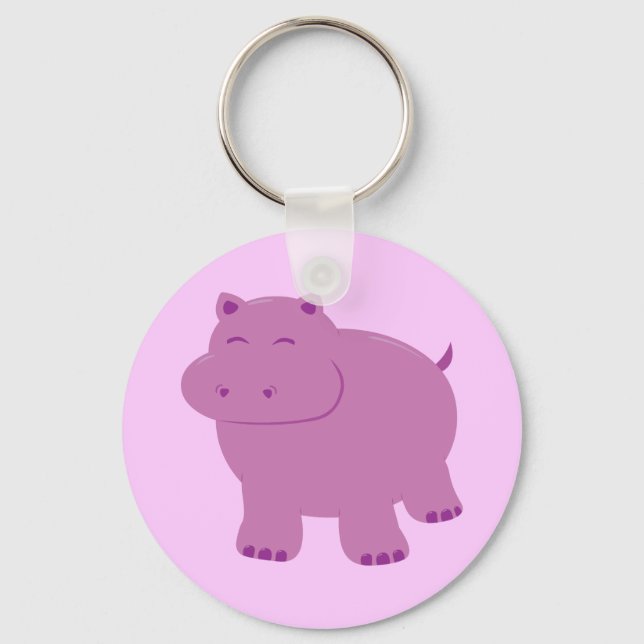 Cute Hippo Key Ring (Front)