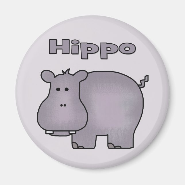 Cute Hippo Magnet (Front)