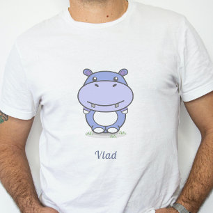 Cute Hippo Men's T-shirt