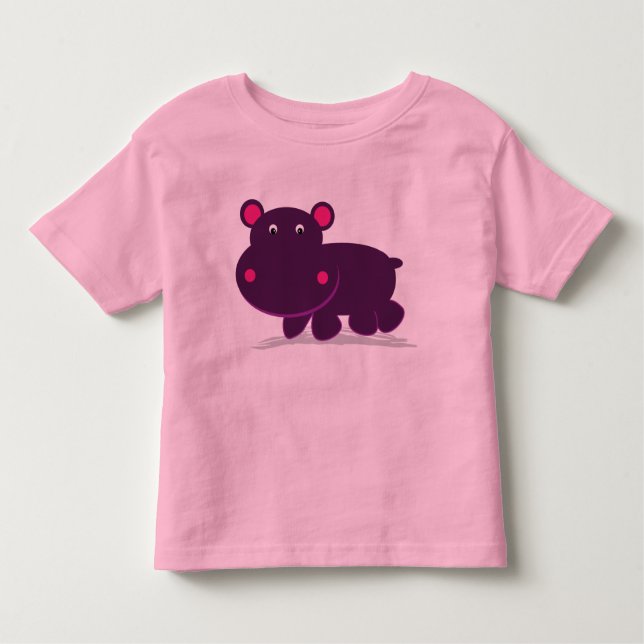 Cute Hippo Toddler T-Shirt (Front)