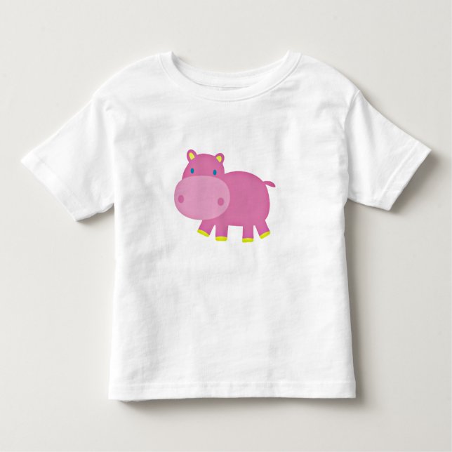 Cute Hippo Toddler T-Shirt (Front)