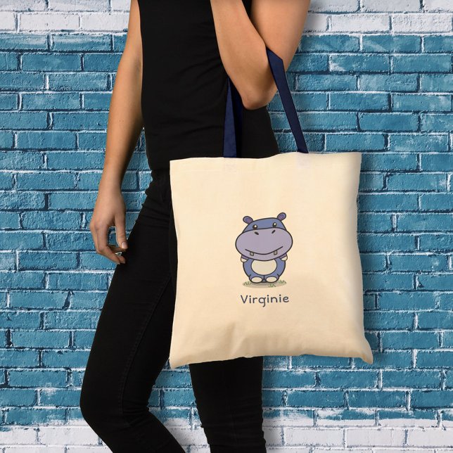 Cute Hippo Tote Bag (Cute Hippo Tote Bag)