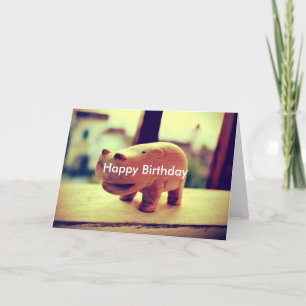 Cute Hippo Toy Card