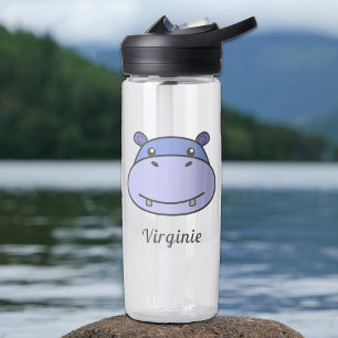 Cute Hippo Water Bottle