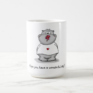 Cute Hippo with Butterfly - Have a nice day! Coffee Mug