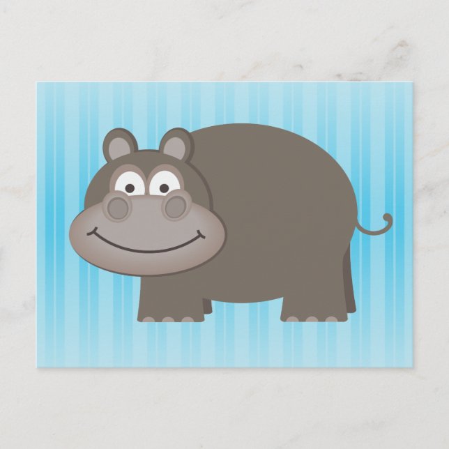 Cute Hippopotamus Postcard (Front)