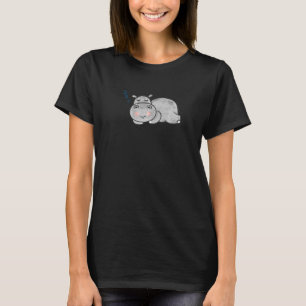 Cute Hippopotamus Sleeping Hippo Zoo Animal Zooke T-Shirt