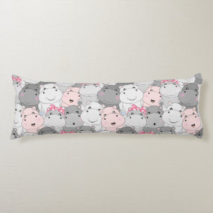 Cute Hippo's  Body Cushion