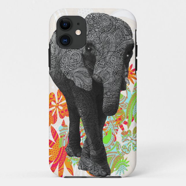 Cute Hippy Elephant Case-Mate iPhone Case (Back)