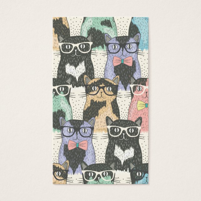 Cute Hipster Cats Pattern (Front)