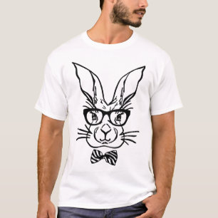 Cute Hipster Easter Bunny T-Shirt