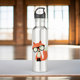 Cute Hipster Red Fox 710 Ml Water Bottle