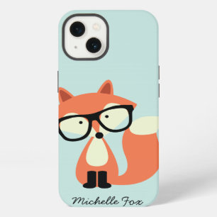 Cute Hipster Red Fox iPhone Case