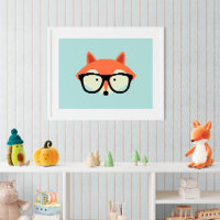 Cute Hipster Red Fox