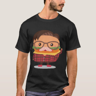 Cute Hipster Seafood Burger T-Shirt