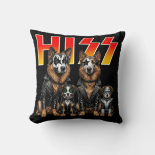 Cute Hiss Cats Rock Kittens Kitty Rocking Music Ca Cushion