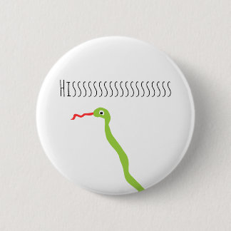 Cute Hissing Danger Noodle Snake 6 Cm Round Badge