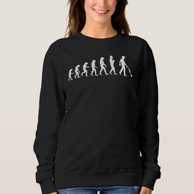 Cute Historical Metal Detecting Evolution  Beach Sweatshirt (Front)