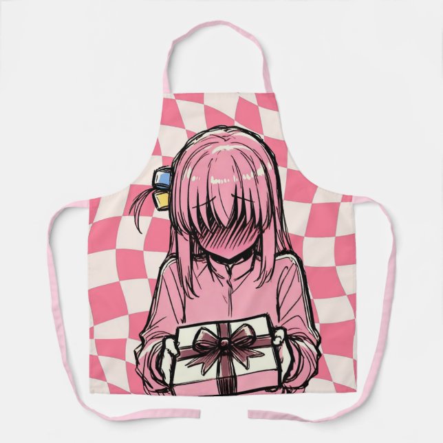 Cute Hitori Gotoh Anime Apron | Bocchi the Rock! (Front)