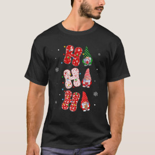 Cute Ho Three Gnomes Christmas Xmas Lights Kids To T-Shirt