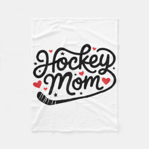 Cute Hockey Mom Hockey Player Mother Fleece Blanket