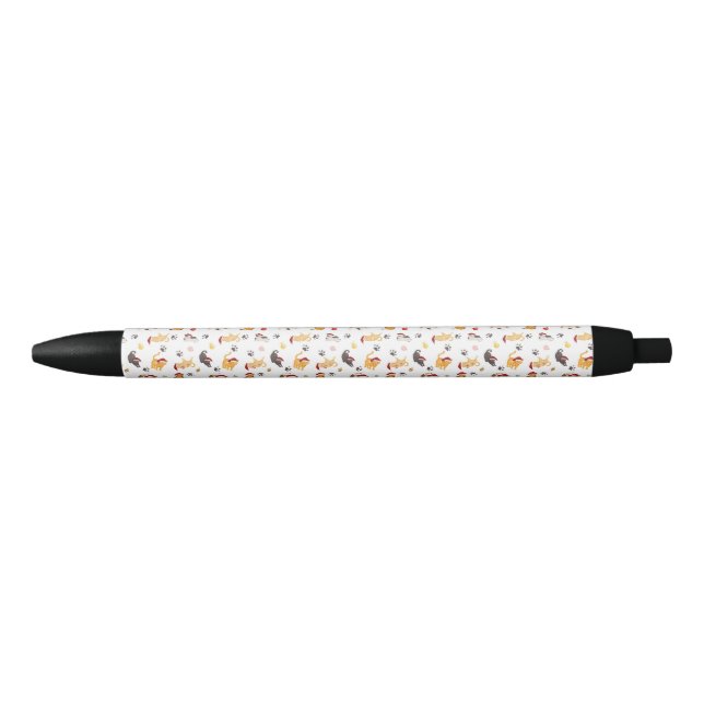 Cute Holiday Cat Pattern Black Ink Pen (Front)