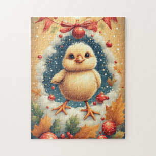 Cute Holiday Chick  Jigsaw Puzzle