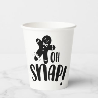 Cute Holiday Christmas Oh Snap  Paper Cups