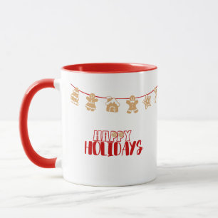 cute holiday cookie banner holiday present mug