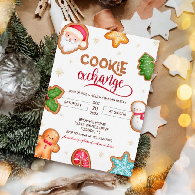 Cute Holiday Cookie Exchange Invitation (Creator Uploaded)