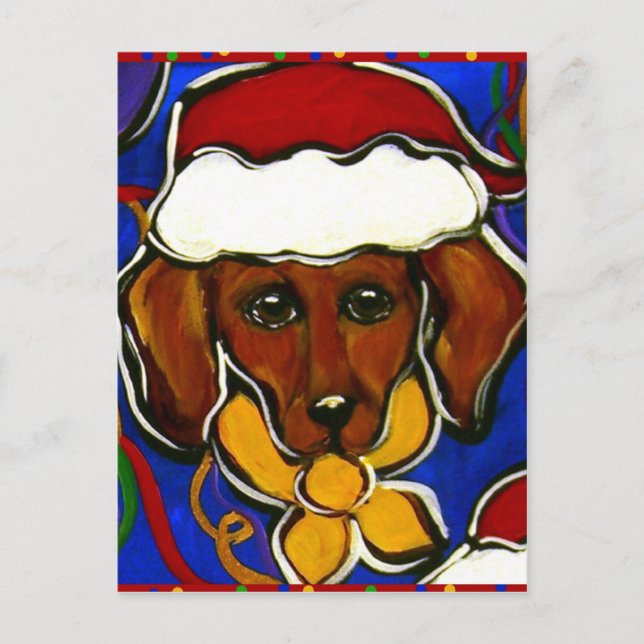 Cute Holiday Dachshund (Front)