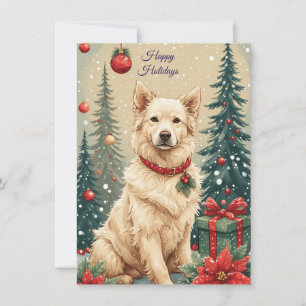 Cute Holiday Dog  Card