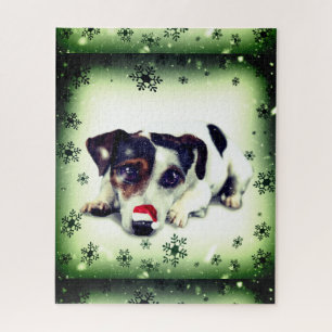 Cute Holiday Dog  Jigsaw Puzzle