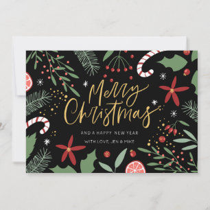 Cute Holiday Doodles Photo Holiday Card