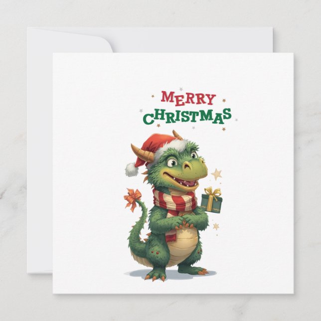Cute Holiday Dragon Pal Card (Front)