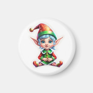 Cute Holiday Elf Magnet