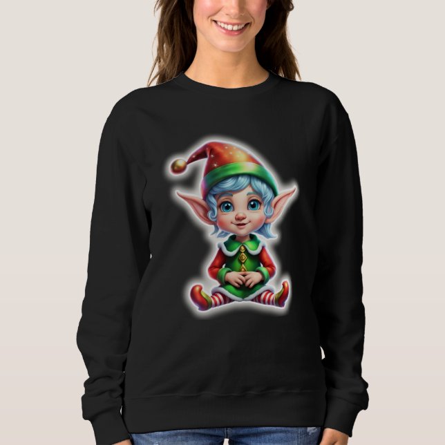 Cute Holiday Elf Sweatshirt (Front)