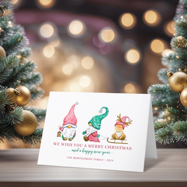 Cute Holiday Gnomes Christmas (Cute Holiday Gnomes Christmas Card)
