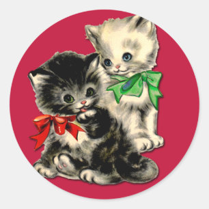 Cute Holiday Kittens Stickers