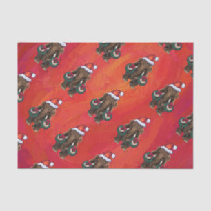 Cute Holiday Mastodon Tissue Paper