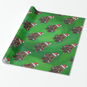 Cute Holiday Mastodon  Wrapping Paper