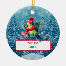 Cute Holiday Parakeet
