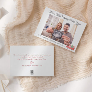 Cute Holiday Pregnancy Photo Announcement